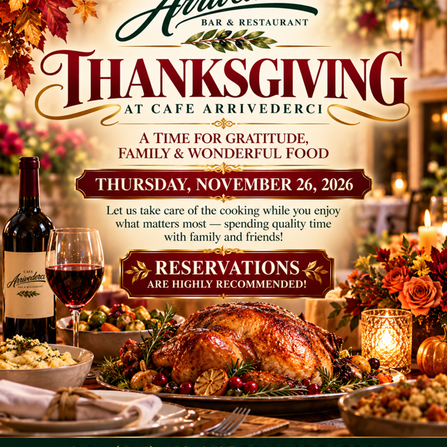 π Celebrate Thanksgiving at Cafe Arrivederci! π
