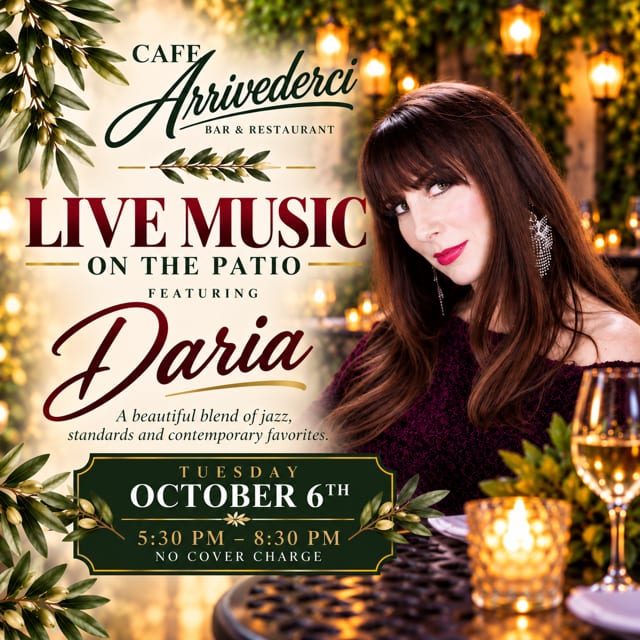 🎶 Live Music on the Patio Featuring Daria